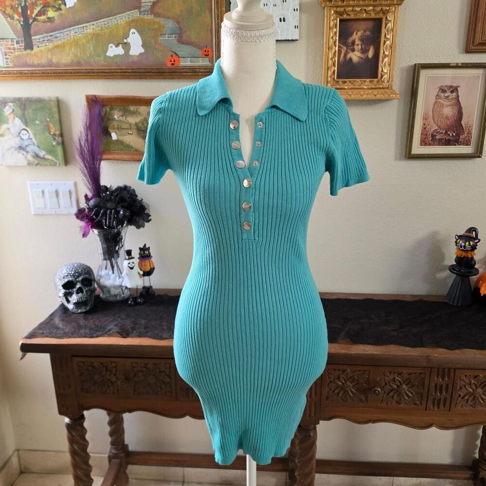 Guess Women's Blue and Green Dress